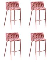 Стул барный DOBRIN Набор 4 шт Стул барный DOBRIN EMMA ROSE GOLD, розовый велюр (VF-10) арт. LMN-1538-N_PG-M_V-VF-10