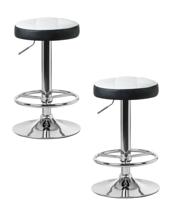 Стул барный DOBRIN Набор 2 шт Табурет барный DOBRIN BRUNO, бело-чёрный арт. LM-5008-N_CH-M_EL-white-black