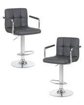 Стул барный DOBRIN Набор 2 шт Стул барный DOBRIN KRUGER ARM, серый арт. LM-5011-N_CH-M_EL-188-55