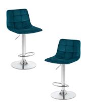 Стул барный DOBRIN Набор 2 шт Стул барный DOBRIN TAILOR, морской волны велюр (MJ9-99) арт. LM-5017-N_CH-M_V-MJ9-99