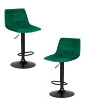 Стул барный DOBRIN Набор 2 шт Стул барный DOBRIN TAILOR BLACK, зеленый велюр (MJ9-88) арт. LM-5017-N_B-M_C-MJ9-88