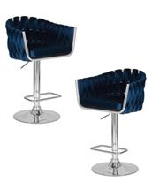 Стул барный DOBRIN Набор 2 шт Стул барный DOBRIN MARCEL, синий велюр (MJ9-117) арт. LM-9692-N_CH-M_V-MJ9-117