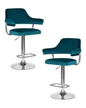 Стул барный DOBRIN Набор 2 шт Стул барный DOBRIN CHARLY, морской волны велюр (MJ9-99) арт. LM-5019-N_CH-M_V-MJ9-99