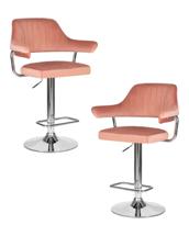 Стул барный DOBRIN Набор 2 шт Стул барный DOBRIN CHARLY, пудрово-розовый велюр (MJ9-32) арт. LM-5019-N_CH-M_V-MJ9-32
