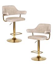 Стул барный DOBRIN Набор 2 шт Стул барный DOBRIN CHARLY GOLD, бежевый твид (LEO26) арт. LM-5019-N_G-M_V-LEO26