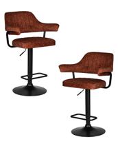 Стул барный DOBRIN Набор 2 шт Стул барный DOBRIN CHARLY BLACK, терракотовый твид (LEO56) арт. LM-5019-N_B-M_CT-LEO56