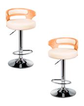 Стул барный DOBRIN Набор 2 шт Стул барный DOBRIN FRED, натуральное дерево, кремовый арт. LMZ-1018-N_CH-M_EL-cream