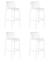 Стул барный DOBRIN Набор 4 шт Стул барный DOBRIN CHLOE BAR, белый арт. LMZL-PP777-N_P-W-02