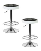 Стул барный DOBRIN Набор 2 шт Табурет барный DOBRIN BRUNO, чёрно-белый арт. LM-5008-N_CH-M_EL-black-white