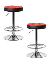 Стул барный DOBRIN Набор 2 шт Табурет барный DOBRIN BRUNO, красно-чёрный арт. LM-5008-N_CH-M_EL-red-black