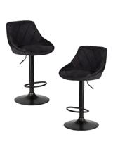Стул барный DOBRIN Набор 2 шт Стул барный DOBRIN LOGAN BLACK, черный велюр (MJ9-101) арт. LM-5007-N_B-M_V-MJ9-101