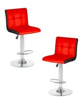 Стул барный DOBRIN Набор 2 шт Стул барный DOBRIN CANDY, красно-чёрный арт. LM-5006-N_CH-M_EL-red-black