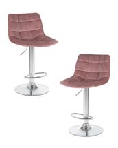 Стул барный DOBRIN Набор 2 шт Стул барный DOBRIN TAILOR, пудрово-розовый велюр (MJ9-32) арт. LM-5017-N_CH-M_V-MJ9-32
