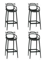 Стул барный DOBRIN Набор 4 шт Стул барный DOBRIN MASTERS BAR, чёрный (B-03) арт. LMZL-PP601C-N_P-B-03