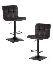 Стул барный DOBRIN Набор 2 шт Стул барный DOBRIN DOMINIC, черный велюр (MJ9-101) арт. LM-5018-N_B-M_V-MJ9-101