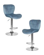Стул барный DOBRIN Набор 2 шт Стул барный DOBRIN BARNY, пудрово-голубой велюр (MJ9-74) арт. LM-5022-N_CH-M_V-MJ9-74