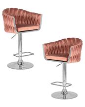 Стул барный DOBRIN Набор 2 шт Стул барный DOBRIN MARCEL, пудрово-розовый велюр (MJ9-32) арт. LM-9692-N_CH-M_V-MJ9-32
