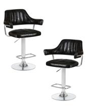 Стул барный DOBRIN Набор 2 шт Стул барный DOBRIN CHARLY, чёрный крокодил арт. LM-5019-N_CH-M_EL-black-crocodile