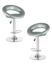 Стул барный DOBRIN Набор 2 шт Стул барный DOBRIN MIRA, серебряный арт. LM-5001-N_CH-M_EL-silver