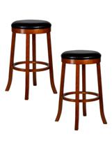 Стул барный DOBRIN Набор 2 шт Круглый барный табурет DOBRIN BOB BAR, шоколад, черный арт. LMU-9494-N_BR-TR_EL-black