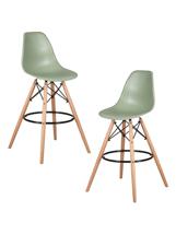 Стул барный DOBRIN Набор 2 шт Стул барный DOBRIN DSW BAR, ножки светлый бук, цвет мятный (NX-G-09) арт. LMZL-PP638G-N_LB-MTR_P-NX-G-09