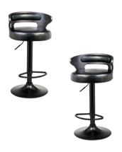 Стул барный DOBRIN Набор 2 шт Стул барный DOBRIN FRED BLACK, чёрное дерево, чёрный арт. LMZ-1018-N_B-M_EL-black