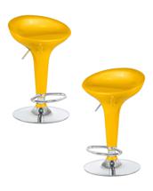 Стул барный DOBRIN Набор 2 шт Стул барный DOBRIN BOMBA, жёлтый арт. LM-1004-N_CH-M_ABS-yellow