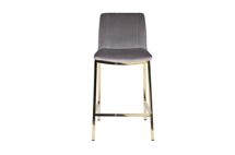 Стул барный Garda Decor 30C-DX-2091 GRE Стул барный велюр серый 42*53*88см арт. 30C-DX-2091 GRE