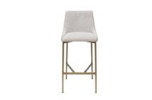 Стул барный Garda Decor 163YH-16963 Стул барный белый+бронза 45*49*101см арт. 163YH-16963
