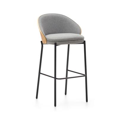 Стул барный La Forma (ех Julia Grup) Барный стул Eamy светло-серый из шпона ясеня с натуральной отделкой арт. 150953