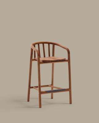 Стул барный La Forma (ех Julia Grup) Полубарный стул для улицы Turqueta из дерева, высота 65 см арт. 262111
