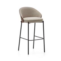 Стул барный La Forma (ех Julia Grup) Барный стул Eamy светло-коричневый из шпона ясеня с отделкой венге арт. 150952