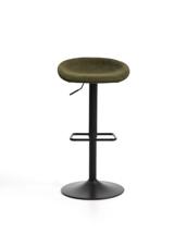 Стул барный La Forma (ех Julia Grup) Барный табурет Danua из зеленой синели и матовой черной стали, 68-89 см арт. 483483
