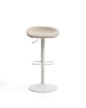 Стул барный La Forma (ех Julia Grup) Барный табурет Danua из бежевой синели и матовой стали, 68-89 см арт. 483485