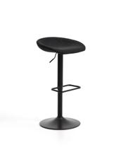 Стул барный La Forma (ех Julia Grup) Барный табурет Danua из черной синели и матовой черной стали, 68-89 см арт. 483481