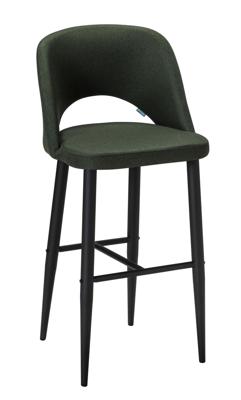 Стул барный R-Home Стул Бар.Lars тёмно-зеленый/черный арт. 410220122h_Dark_Green_черн_БАР