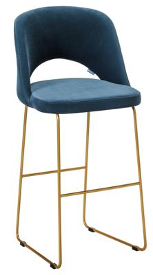 Стул барный R-Home Стул Бар. Lars Diag blue/Линк золото арт. 410220151h_Diag blue_золото_БАР