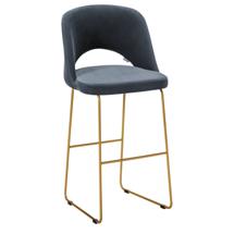 Стул барный R-Home Стул Бар. Lars Diag grey/Линк золото арт. 410220131h_Diag grey_золото_БАР