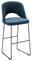 Стул барный R-Home Стул Бар. Lars Diag blue/Линк арт. 410220150h_Diag blue_черн_БАР