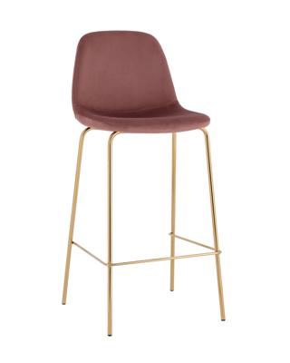 Стул барный Stool Group Стул барный Валенсия SN велюр пыльно-розовый золотые ножки арт. УТ000036447