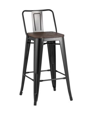 Стул барный Stool Group Стул полубарный TOLIX WOOD со спинкой черный глянцевый арт. УТ000000843