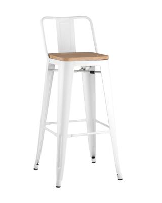 Стул барный Stool Group Стул барный TOLIX WOOD со спинкой белый глянцевый арт. УТ000000675