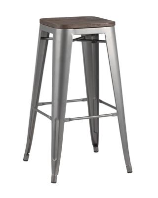 Стул барный Stool Group Стул барный TOLIX WOOD серебристый матовый арт. УТ000000498