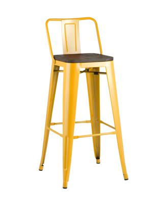 Стул барный Stool Group Стул барный TOLIX WOOD со спинкой желтый арт. УТ000001866