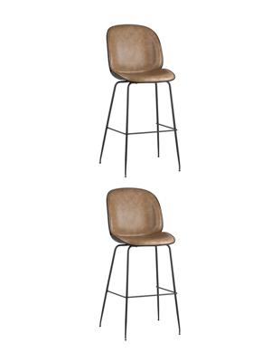 Стул барный Stool Group Стул барный Beetle PU со спинкой бежевый 2 шт арт. УТ000038315