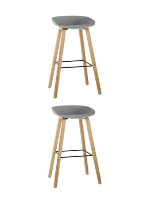 Стул барный Stool Group Стул барный LIBRA СЕРЫЙ 2 шт арт. УТ000038345