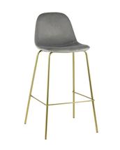 Стул барный Stool Group Стул барный Валенсия велюр серый золотые ножки арт. УТ000004435