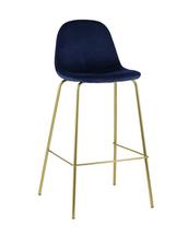 Стул барный Stool Group Стул барный Валенсия велюр синий золотые ножки арт. УТ000004433
