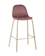 Стул барный Stool Group Стул барный Валенсия велюр пыльно-розовый золотые ножки арт. УТ000004436
