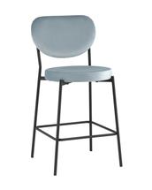 Стул барный Stool Group Стул полубарный Барбара NEW велюр серо-голубой арт. УТ000036052